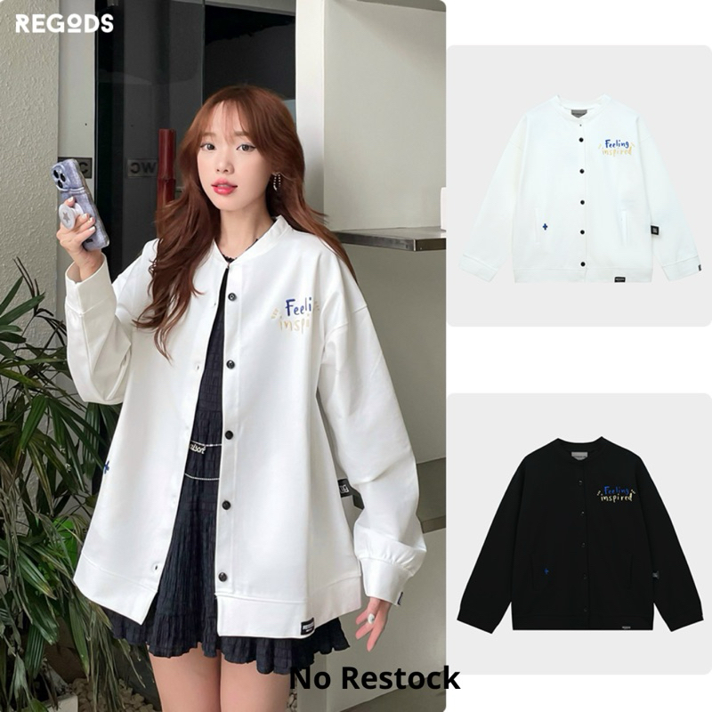 Áo Khoác Jacket Nút Gài Thêu Regods Form Rộng Unisex Nam Nữ Vải Nỉ Pcg - Jacket Pieces Ss2