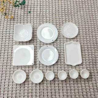 Mô hình khay đĩa chén bát ăn cơm trang trí nhà búp bê