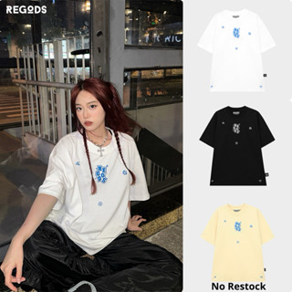 Áo thun thêu REGODS form rộng unisex nam nữ cotton 250gsm - Tee Pieces