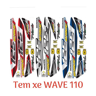 Tem xe wave 110 mẫu số 125i tem 3 lớp chống phai màu