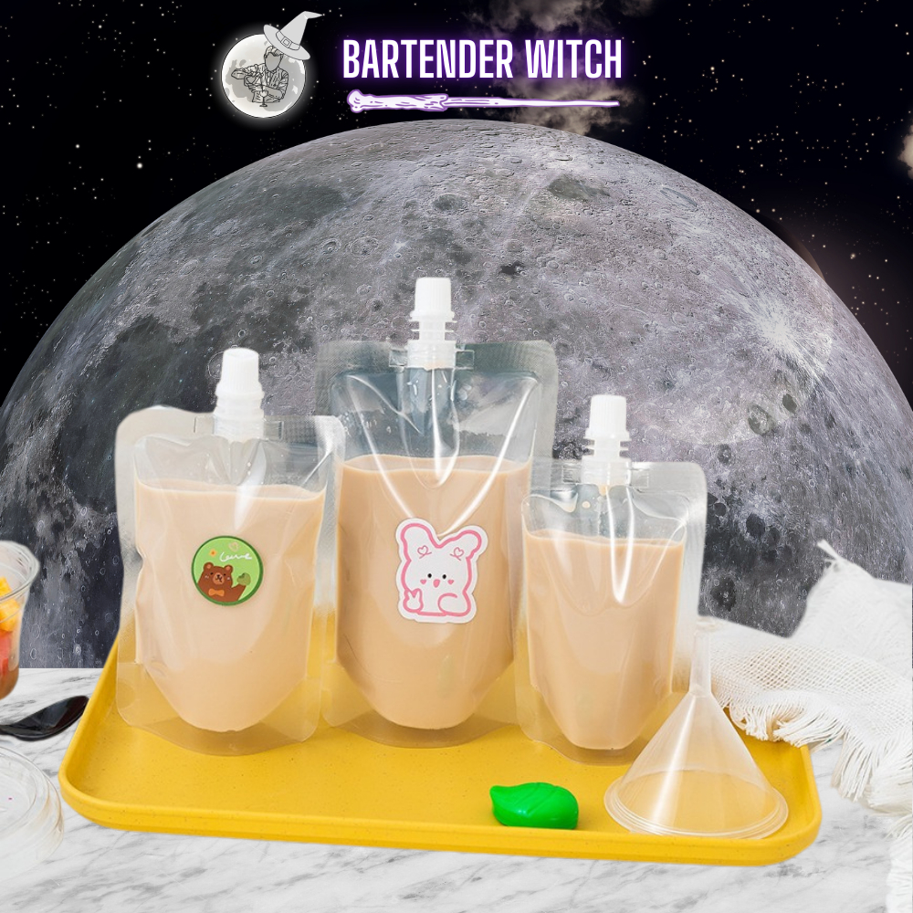 Túi đựng bảo quản nước uống, sữa đậu nành trong suốt - BARTENDER WITCH