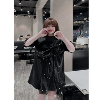 ĐẦM SUÔNG NƠ ĐÍNH HẠT BIGSIZE THƠ LÊ