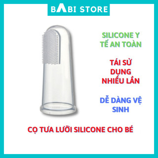 Cọ tưa lưỡi, rơ lưỡi silicon cho bé - Babi Store