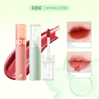  Combo 2 Son Tint Bóng FOIF Juicy Fit Tint 3g + Son Kem Lì FOIF Daily Velvet Tint 3g 