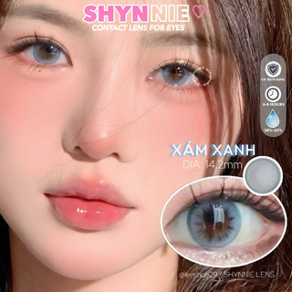 🔥 (𝗖𝗔̣̂𝗡 𝗧𝗨̛̀ 𝟬-𝟲 Đ𝗢̣̂) Lens xám XANH rõ màu 14.2mm giãn nhỏ baby LENS GRAY- SHYNNIE LENS (Lens Huế) 🎀