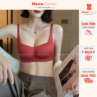 Áo lót su đúc đệm 1,5cm không gọng ôm ngực không lộ viền 0018 [MEOW Corset]