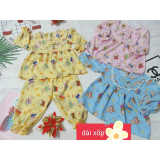 (3 bộ 3 màu 3 họa tiết khác nhau) Combo 3 Bộ Tay Dài Xốp Gạo Bé (7-17kg)