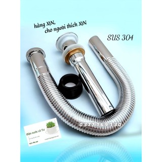 Bộ xả lavabo - xả nhấn inox 304 cao cấp