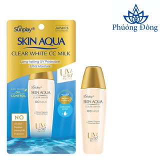 Sữa chống nắng tạo nền Sunplay Skin Aqua Clear White CC Milk 25g