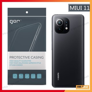 Ốp Lưng Dẻo Gor Xiaomi Mi 11 Lite 5G NE, Mi 10, Mi 10s, Mi 11, Mi 11 Pro, Mi 11 Ultra, Trong Suốt Có Gờ Bảo Vệ Camera
