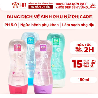 Dung dịch vệ sinh phụ nữ PH care 150ml Nhật Bản, làm sạch dịu nhẹ, an toàn, lành tính, chiết xuất thiên nhiên