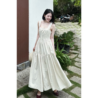 ĐẦM LINEN 2 DÂY BẢN TO CÚP NGỰC DÁNG DÀI XOÈ TẦNG SIÊU XINH PHONG CÁCH DỊU DÀNG ĐỦ SIZE