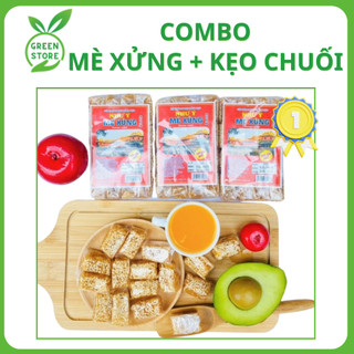 Mè xửng. Kẹo chuối, kẹo mè xửng,Combo mè xửng và Kẹo chuối như ý ngon hết ý 240 gram Đặc sản Huế