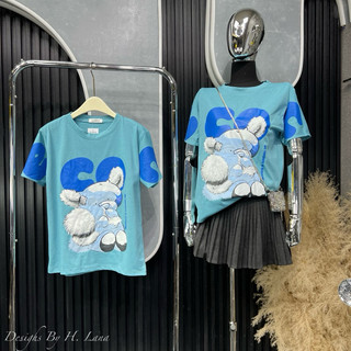 ÁO PHÔNG XANH PHỐI GẤU