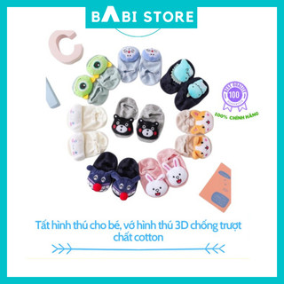 Tất hình thú cho bé, vớ hình thú 3D chống trượt chất cotton