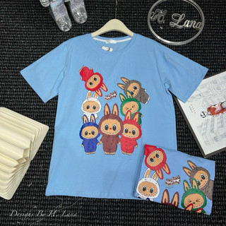 ÁO PHÔNG XANH DƯƠNG LABUBU 7CON