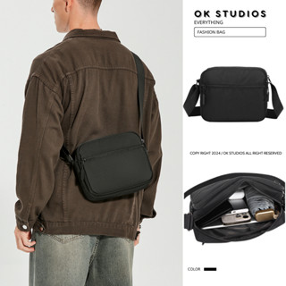 Túi đeo chéo nam lớn vải canvas dày dặn chống nước nhiều ngăn chứa đựng vừa ipad đi học đi chơi đi làm thời trang OK075