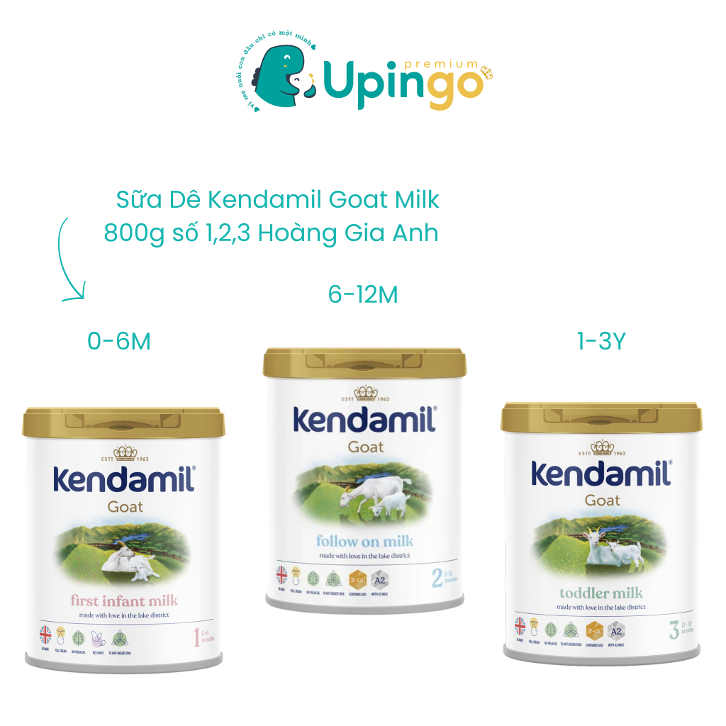 Sữa Dê Kendamil Goat số 1,2,3 800g nội địa Anh mẫu mới