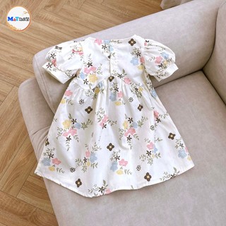 VÁY BÉ GÁI EO CONG HOA THÔ LỤA - MT1003