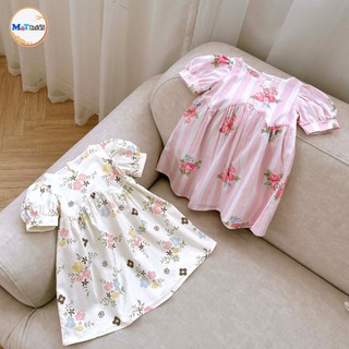 VÁY BÉ GÁI EO CONG HOA THÔ LỤA - MT1003