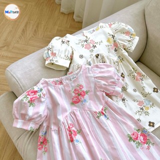 VÁY BÉ GÁI EO CONG HOA THÔ LỤA - MT1003