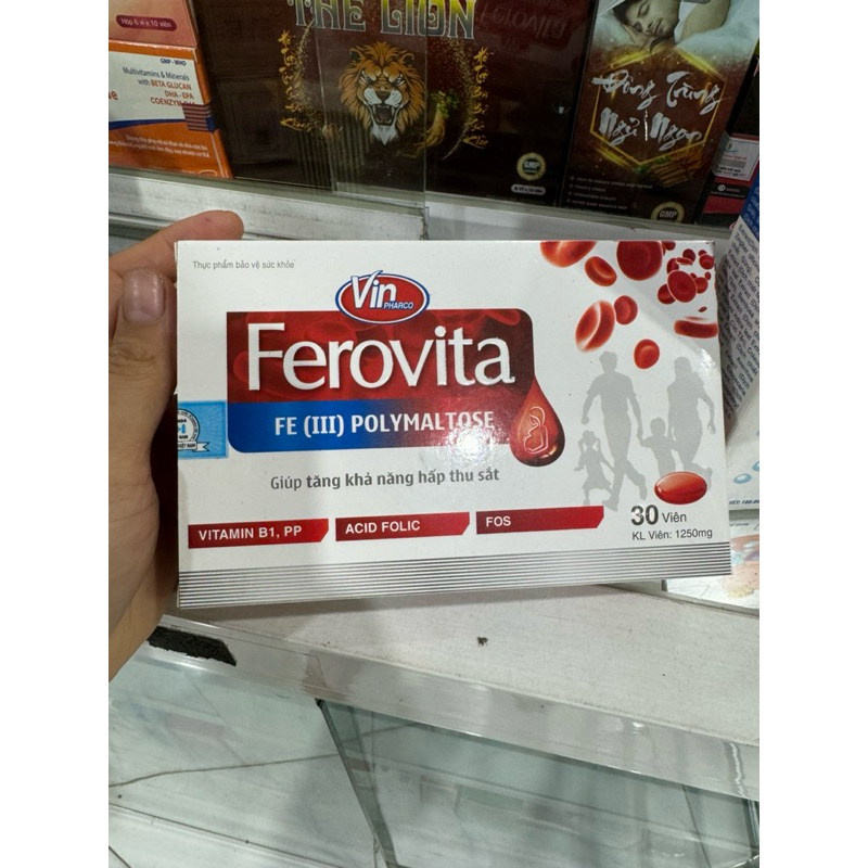 Ferovita Bổ sung sắt và vitamin cần thiết cho cơ thể hộp 30 viên
