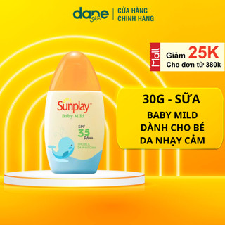 Kem chống nắng Sunplay cho bé từ 6 tháng tuổi - kem chống nắng cho da nhạy cảm Sunplay Baby Mild SPF 35, PA++ 30g