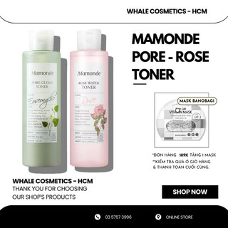Nước Hoa Hồng Mamonde Pore Clean Toner 250ml