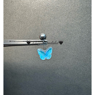 Khuyên rốn butterfly, chiều dài thân đeo ngắn 6 - 8 - 10mm