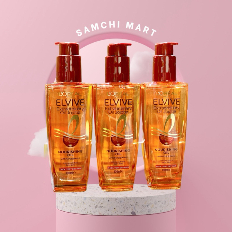 Tinh dầu dưỡng tóc Jojoba Oil Loreal Elvive cho tóc khô và hư tổn 100ml