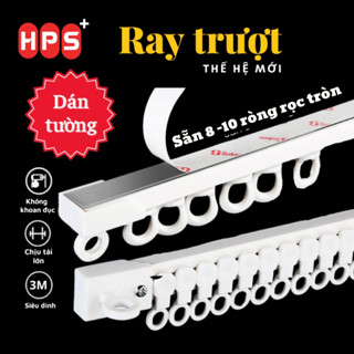Thanh treo rèm dán tường chịu lực, không cần khoan tường , Ray trượt đa năng kích thước tuỳ chỉnh tiện lợi treo rèm cửa