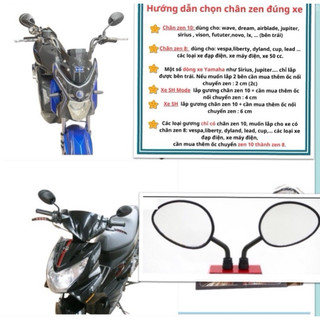 (1 đôi) gương kính tai mèo chiếu hậu xe máy,xe đạp điện