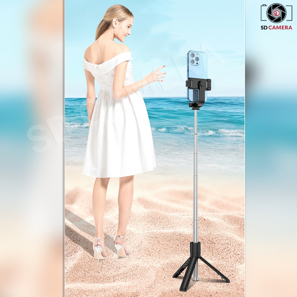 Gậy chụp ảnh Selfie xoay 360 Chân điện thoại Tặng kèm Remote điện thoại loại mới | BigBuy360 - bigbuy360.vn