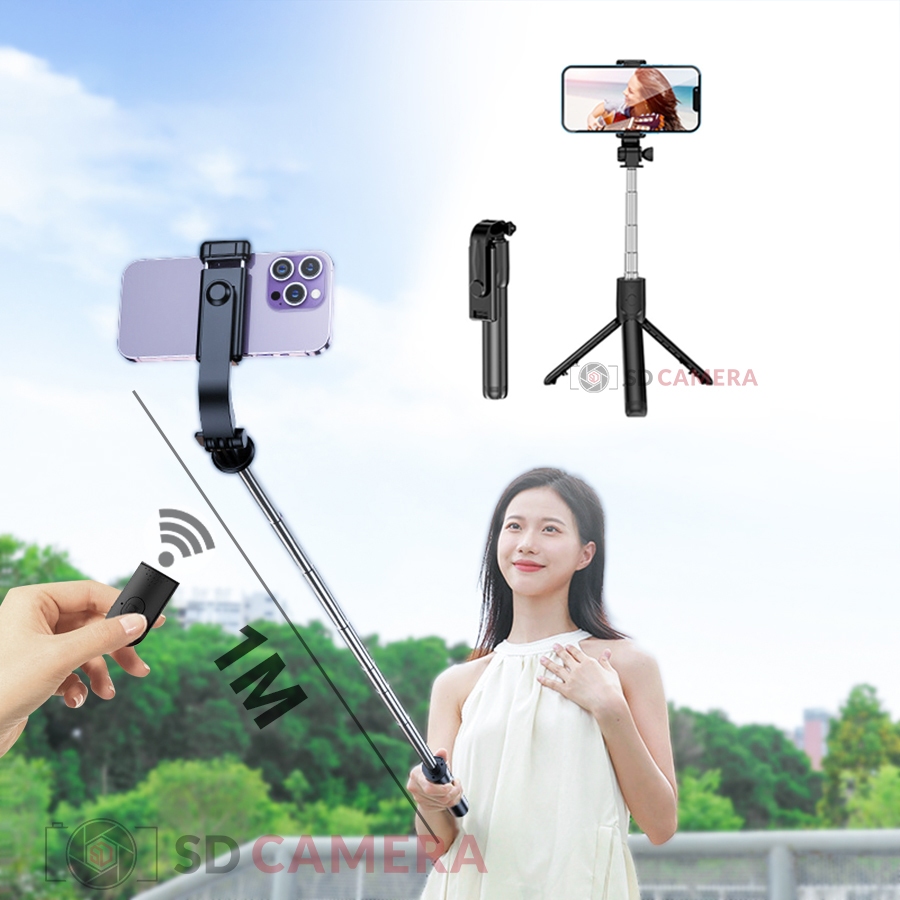 Gậy chụp ảnh Selfie xoay 360 Chân điện thoại Tặng kèm Remote điện thoại loại mới