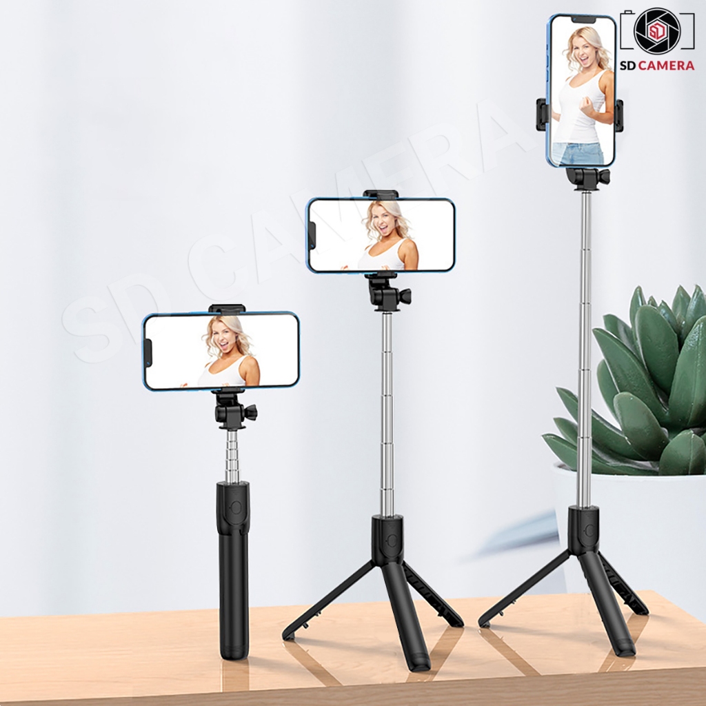 Gậy chụp ảnh Selfie xoay 360 Chân điện thoại Tặng kèm Remote điện thoại loại mới | BigBuy360 - bigbuy360.vn