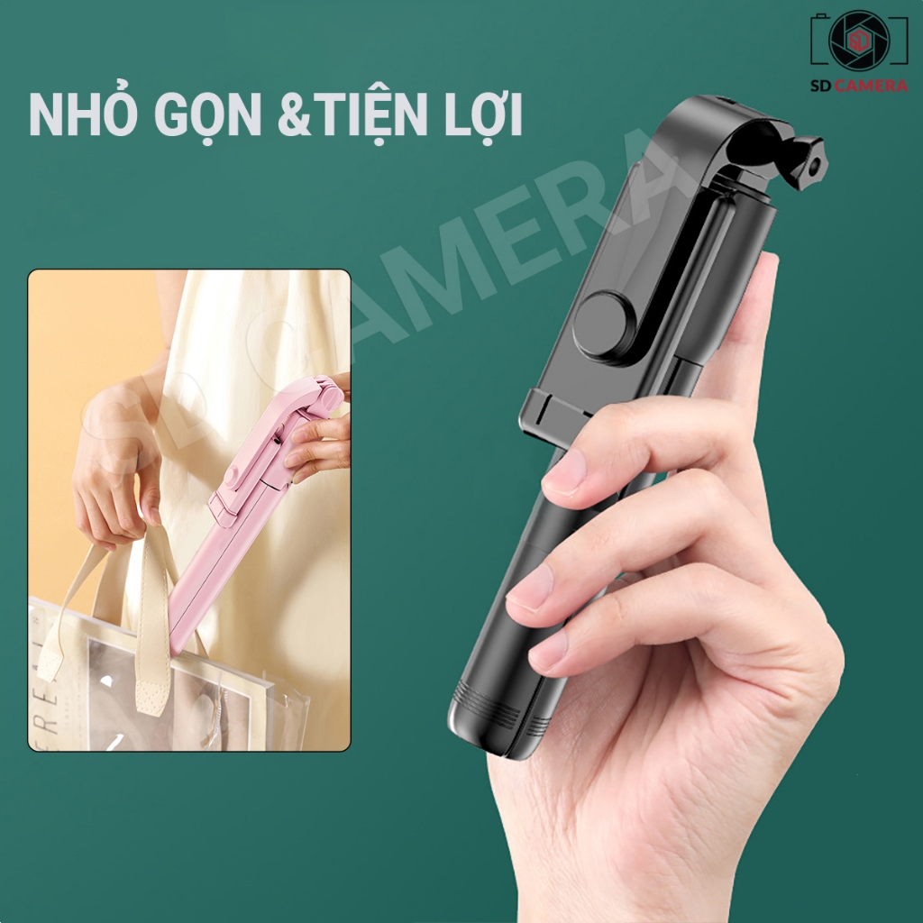 Gậy chụp ảnh Selfie xoay 360 Chân điện thoại Tặng kèm Remote điện thoại loại mới | BigBuy360 - bigbuy360.vn