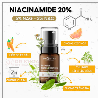Serum DrCeutics B5 Basic, Niacinamide B3 8%, B3 12%, HA+NMFs Cấp Ẩm Phục Hồi Da 30g/40g/100g