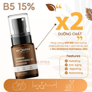 Serum DrCeutics B5 Basic, Niacinamide B3 8%, B3 12%, HA+NMFs Cấp Ẩm Phục Hồi Da 30g/40g/100g