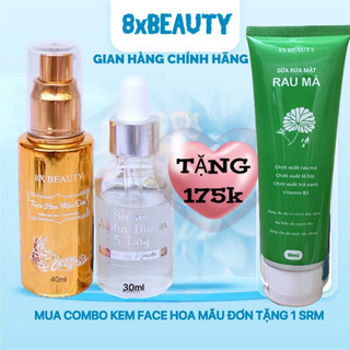 Kem face mẫu đơn phân tử nước + serum kích trắng date t9/2026