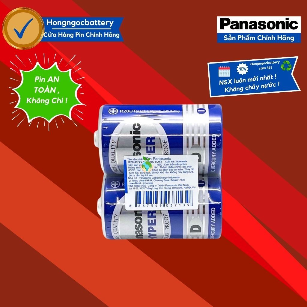 1 đôi pin đại ( size d) Panasonic 1,5v - hàng