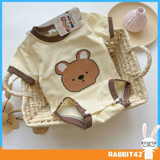 , Bodysuit cho bé trai bé gái gấu nâu gấu be từ 4-10kg, đồ đi chơi bé sơ sinh, UCHI42