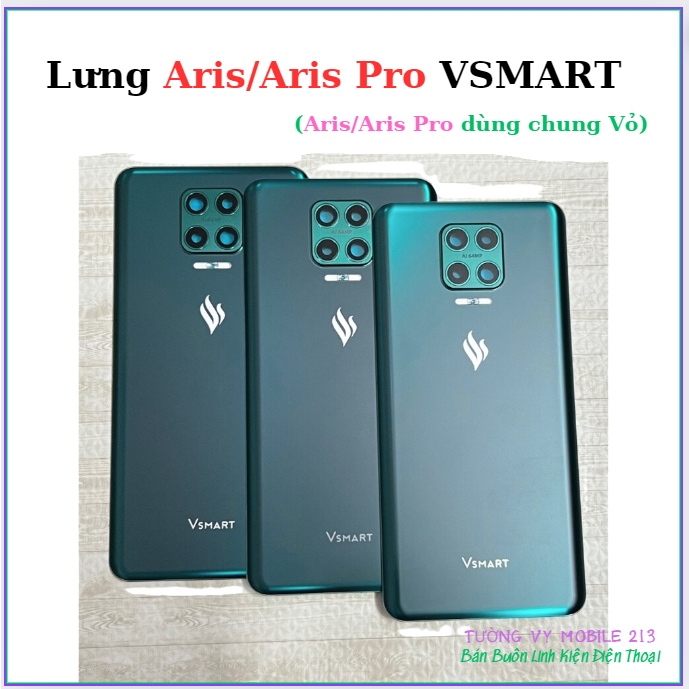 Nắp Lưng vsmart Aris/Aris pro,kèm kính camera(dùng chung vỏ)