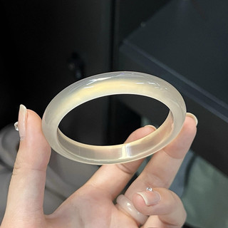 Vòng mã não bạch nguyệt quang trắng sáng 5a ni 54 kèm kiểm định - ngọc trai trường thịnh