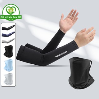  Ống Tay Chống Nắng Và Khăn Bịt Mặt Che Cổ Nam Nữ Đi Nắng Lái Xe Máy Xe Đạp Chơi Thể Thao Co Dãn Thoải Mái Thời Trang 