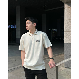 Áo STRIPES COLLAR POLO / Cream