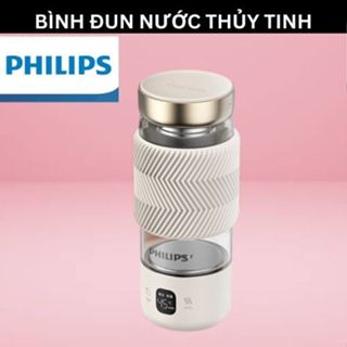 bình đun nước mini Philips siêu tốc cầm tay thủy tinh pha trà pha sữa Cách Nhiệt du lịch văn phòng an toàn sức khỏe