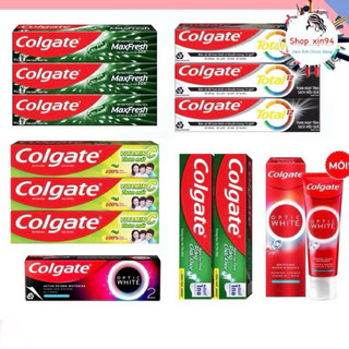 Kem đánh răng OPTIC white O2 ,Colgate than tre Bamboo Charcoal - MaxFresh Trà xanh tuýp 90g-180g