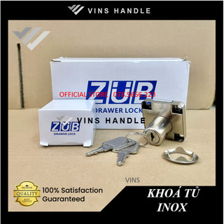 Khoá Tủ Vuông ZUB cao cấp - Ổ khoá tủ dạng vuông kèm bộ 2 chìa Loại bền