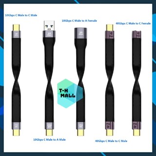 Dây Cáp Sạc Nhanh OTG 13cm Thunderbolt 3 USB 3.1 4.0 PD 100W 20V 5A Type C 10Gbps 40Gbps truyền hình ảnh 4K 60Hz