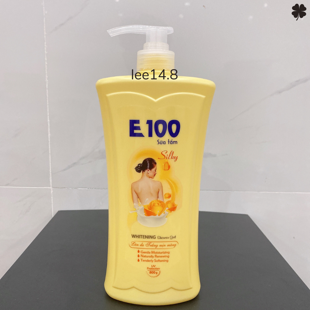 SỮA TẮM E100 SILKY  800G ( Mầu Vàng )